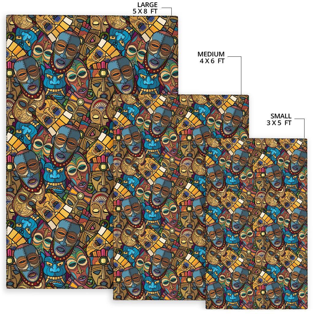 Totem Print Pattern Floor Mat-grizzshop