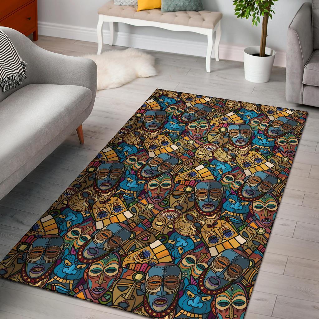 Totem Print Pattern Floor Mat-grizzshop