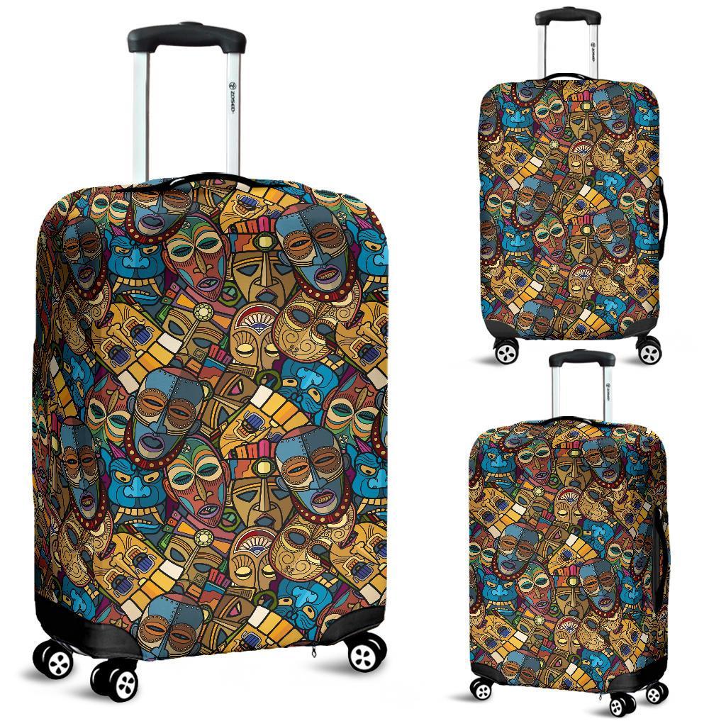 Totem Print Pattern Luggage Cover Protector-grizzshop