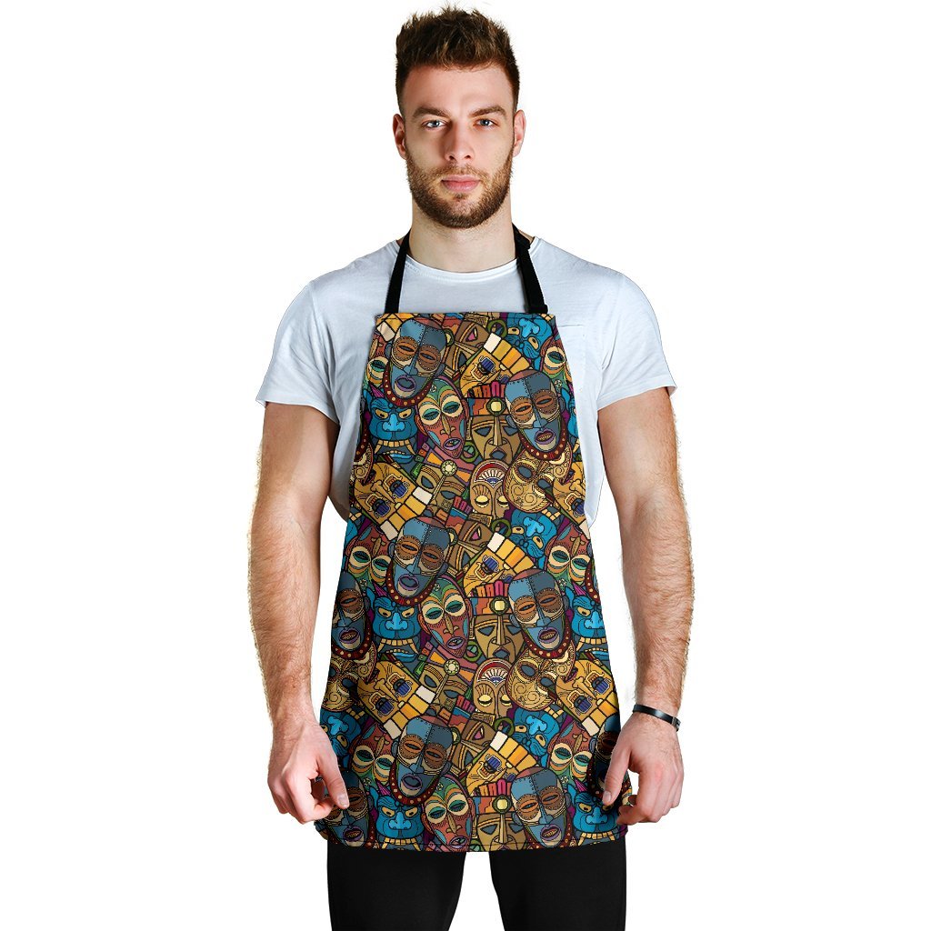 Totem Print Pattern Men's Apron-grizzshop