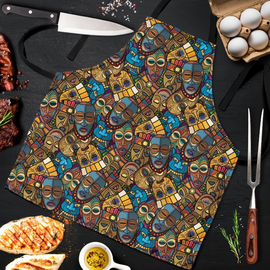 Totem Print Pattern Men's Apron-grizzshop