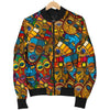 Totem Print Pattern Men's Bomber Jacket-grizzshop