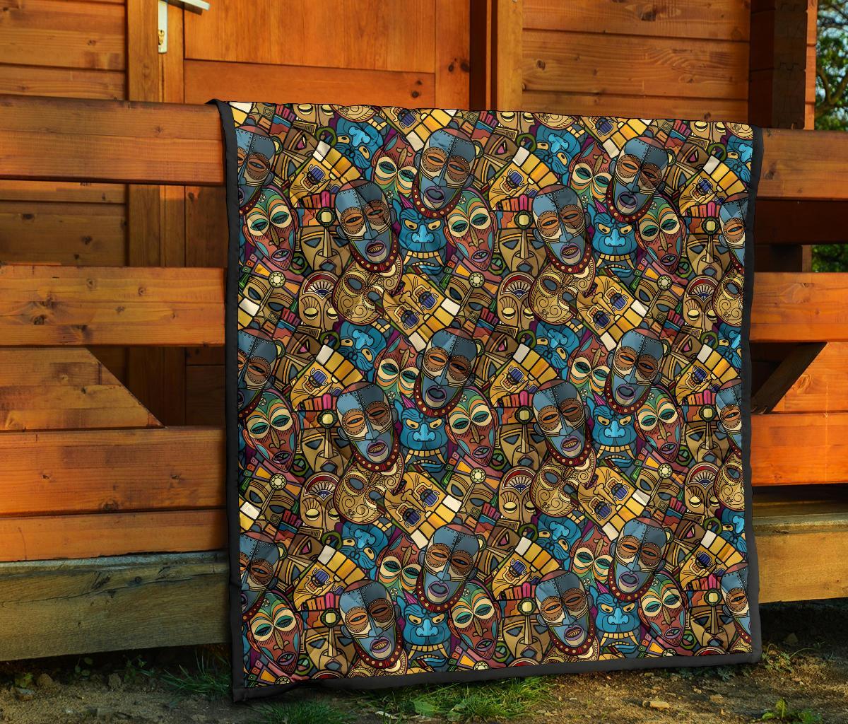 Totem Print Pattern Quilt-grizzshop