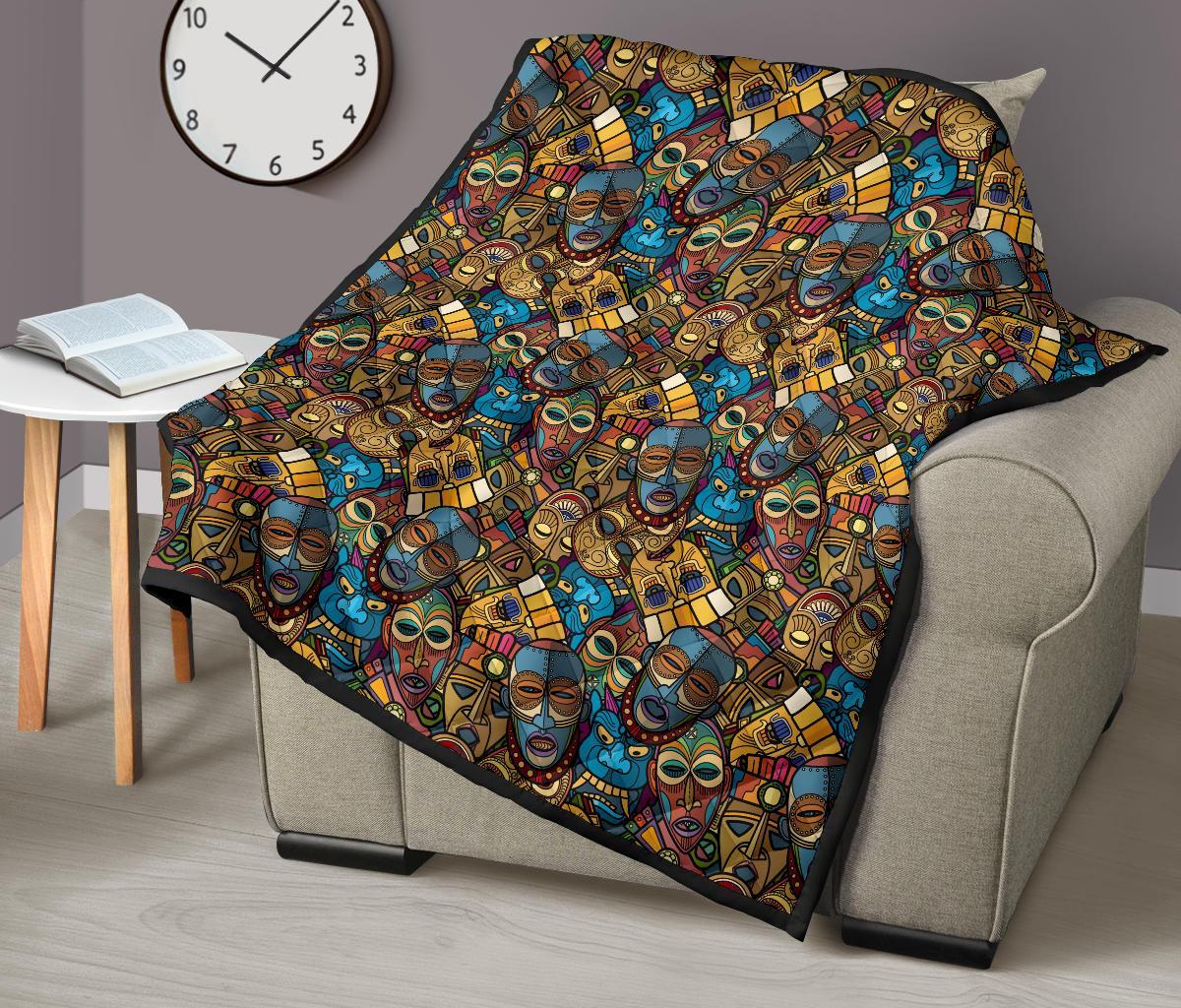 Totem Print Pattern Quilt-grizzshop