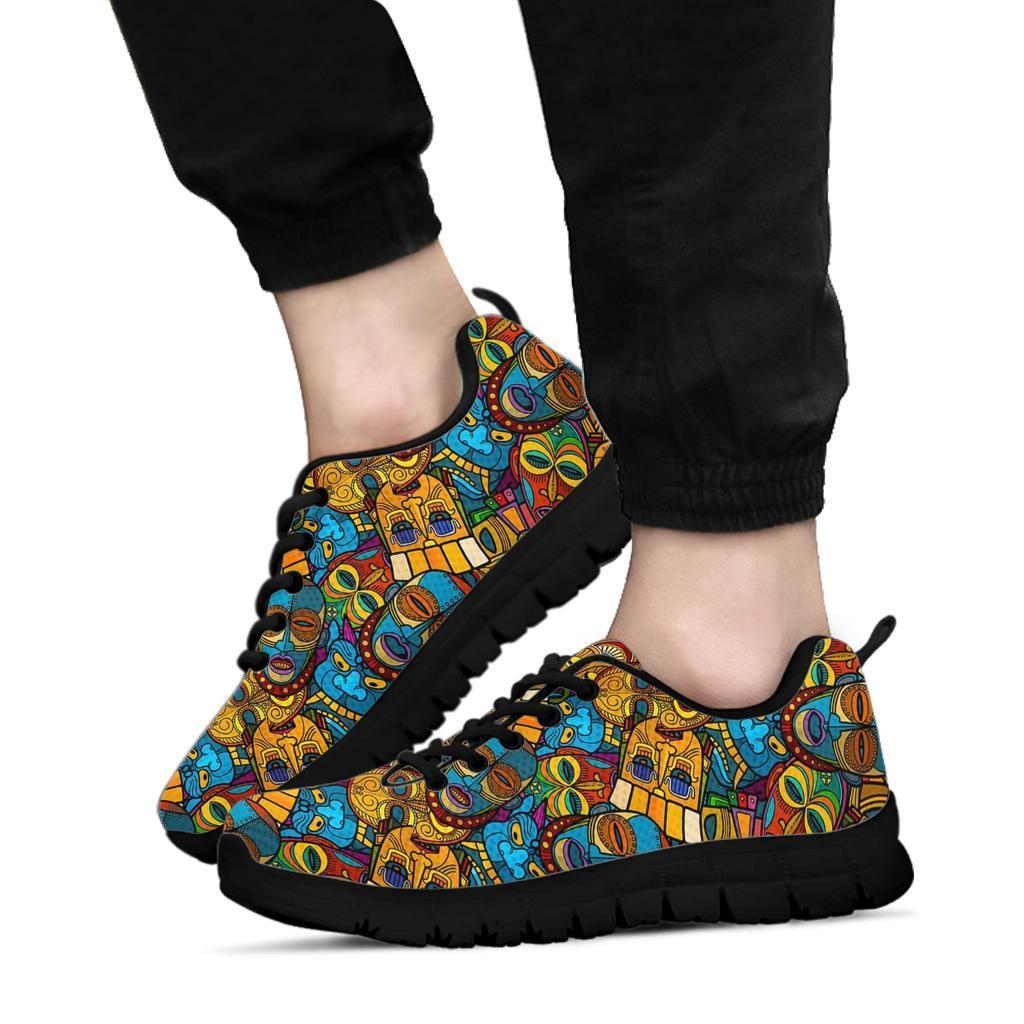 Totem Print Pattern Sneaker Shoes For Men Women-grizzshop