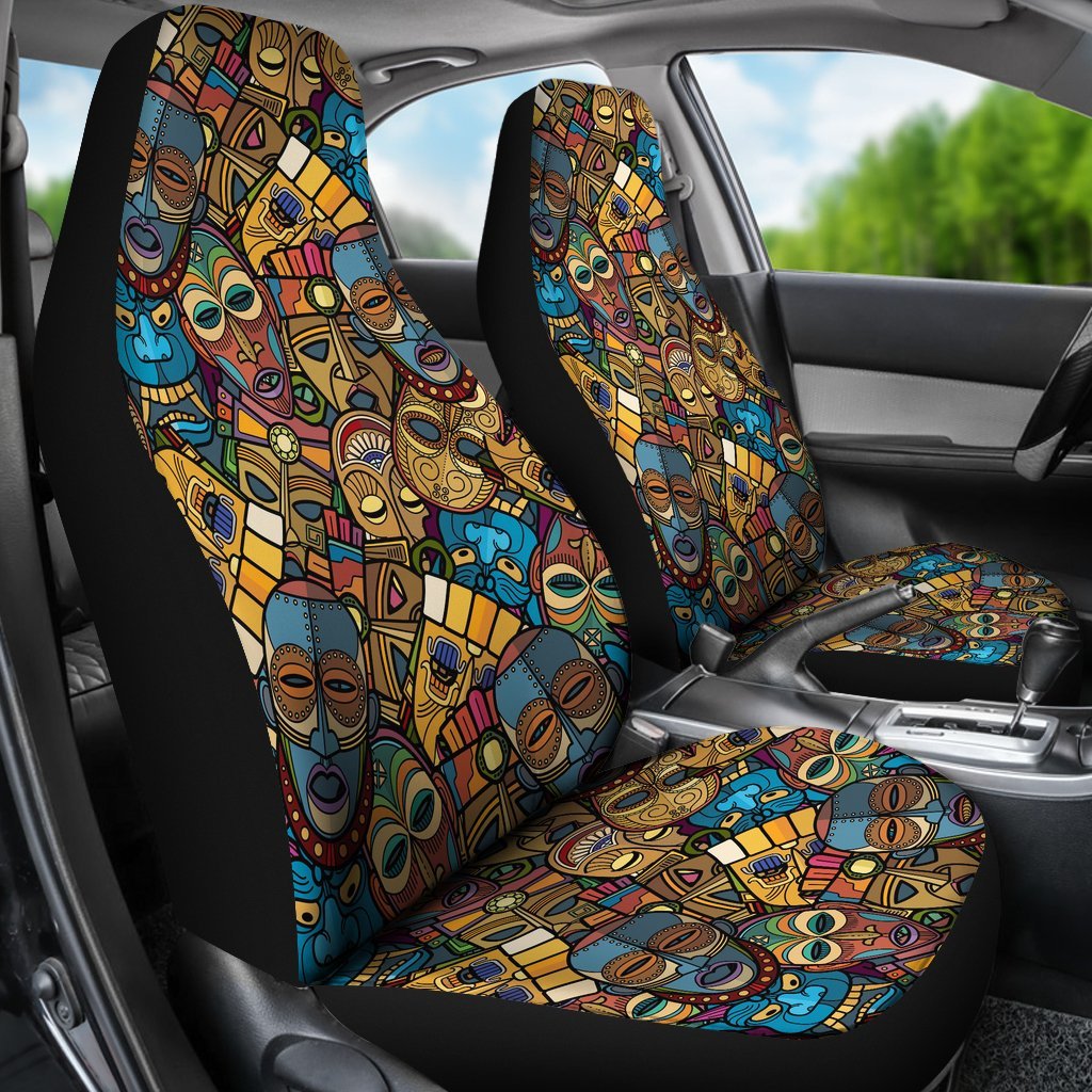 Totem Print Pattern Universal Fit Car Seat Covers-grizzshop