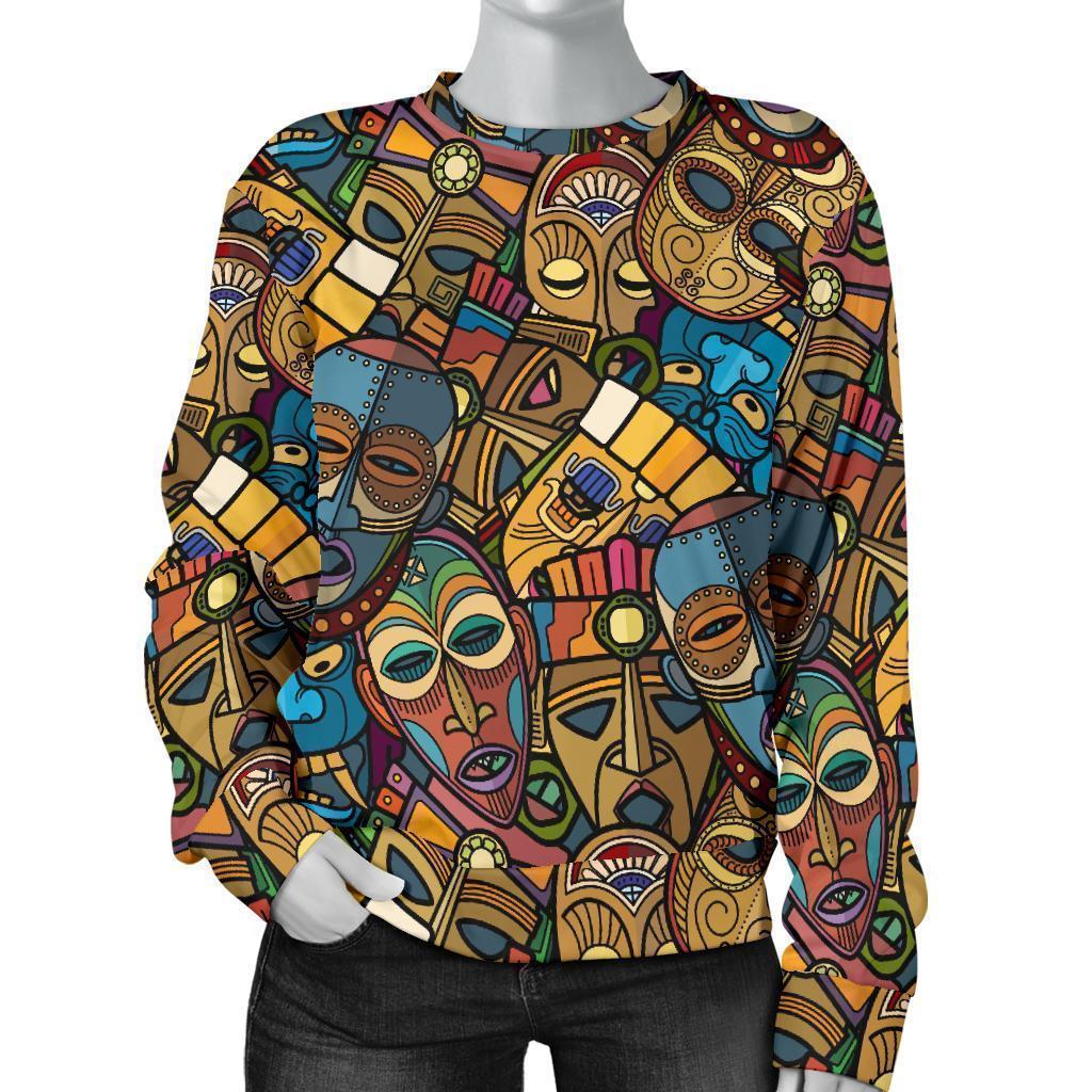 Totem Print Pattern Women's Sweatshirt-grizzshop