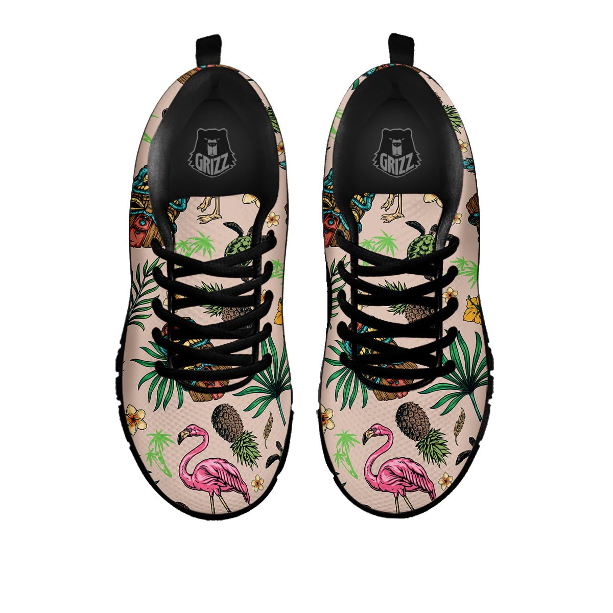 Totem Summer Print Pattern Black Sneaker-grizzshop