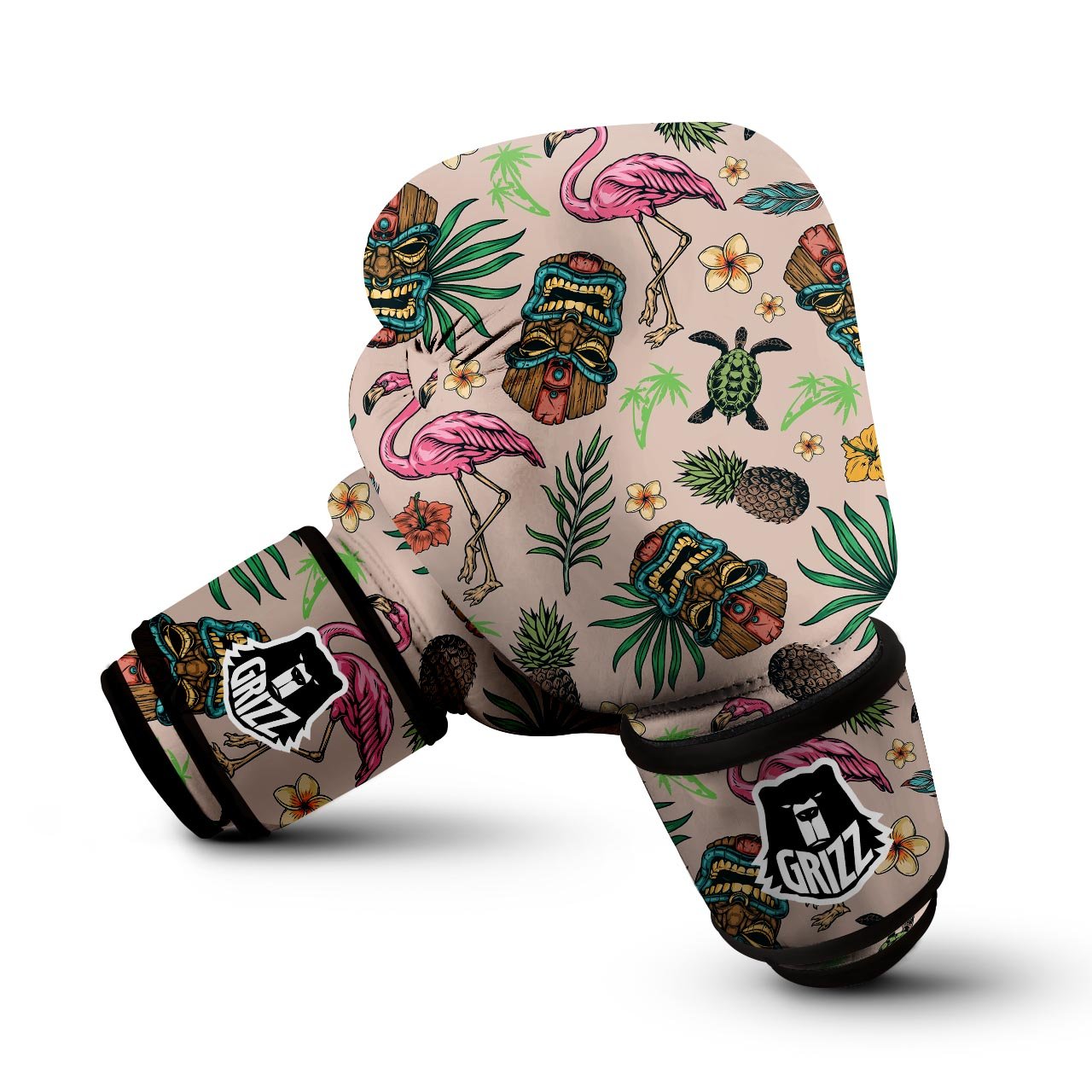 Totem Summer Print Pattern Boxing Gloves-grizzshop