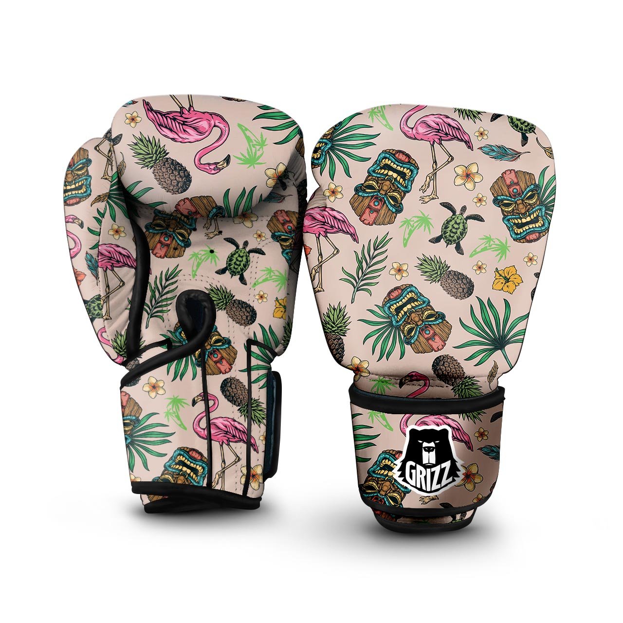 Totem Summer Print Pattern Boxing Gloves-grizzshop