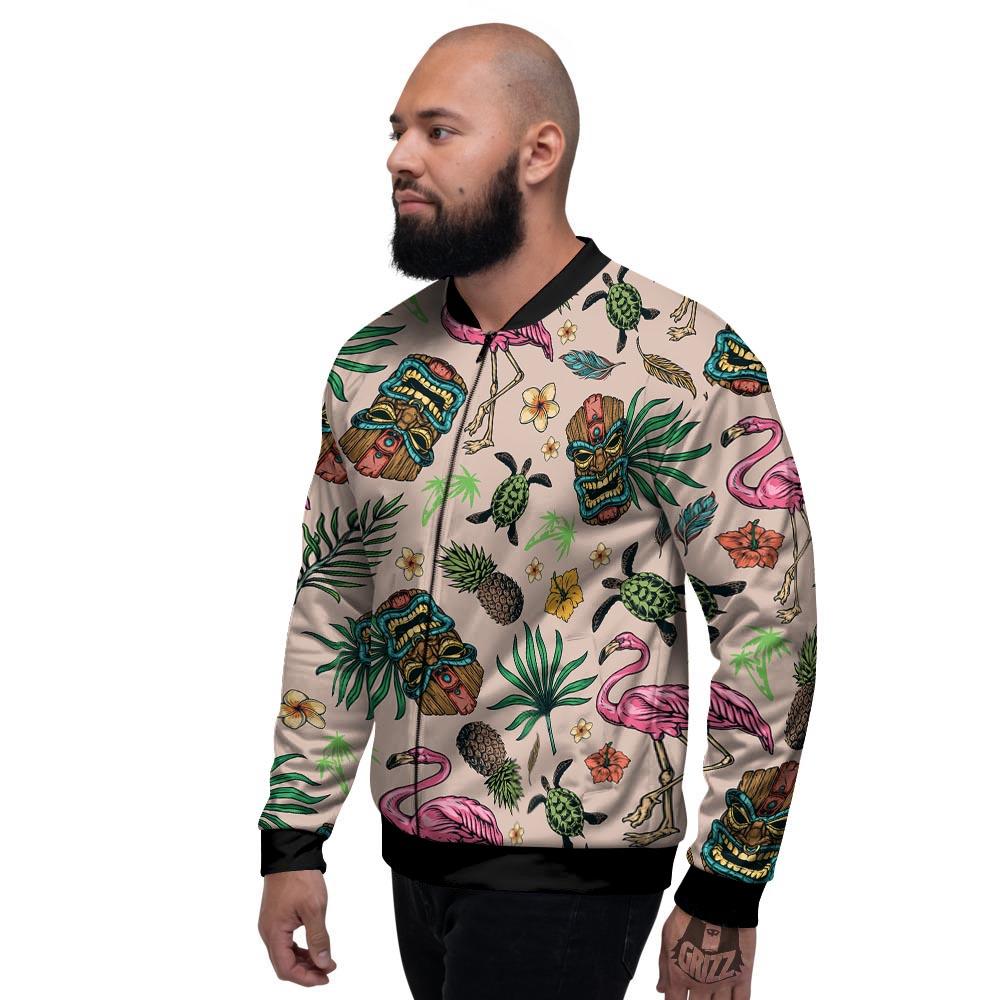 Totem Summer Print Pattern Men's Bomber Jacket-grizzshop