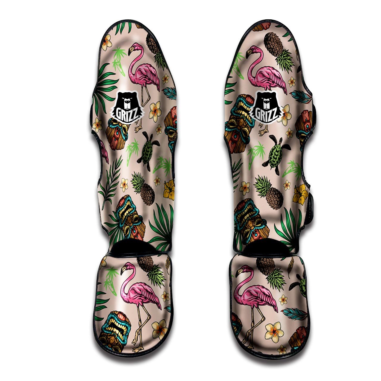 Totem Summer Print Pattern Muay Thai Shin Guards-grizzshop