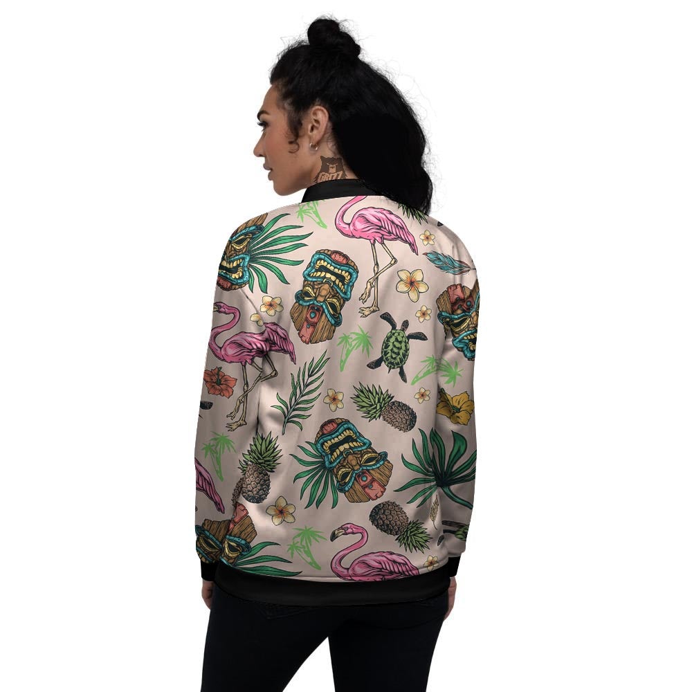 Totem Summer Print Pattern Women's Bomber Jacket-grizzshop