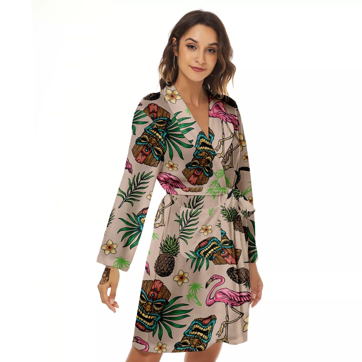 Totem Summer Print Pattern Women's Robe-grizzshop