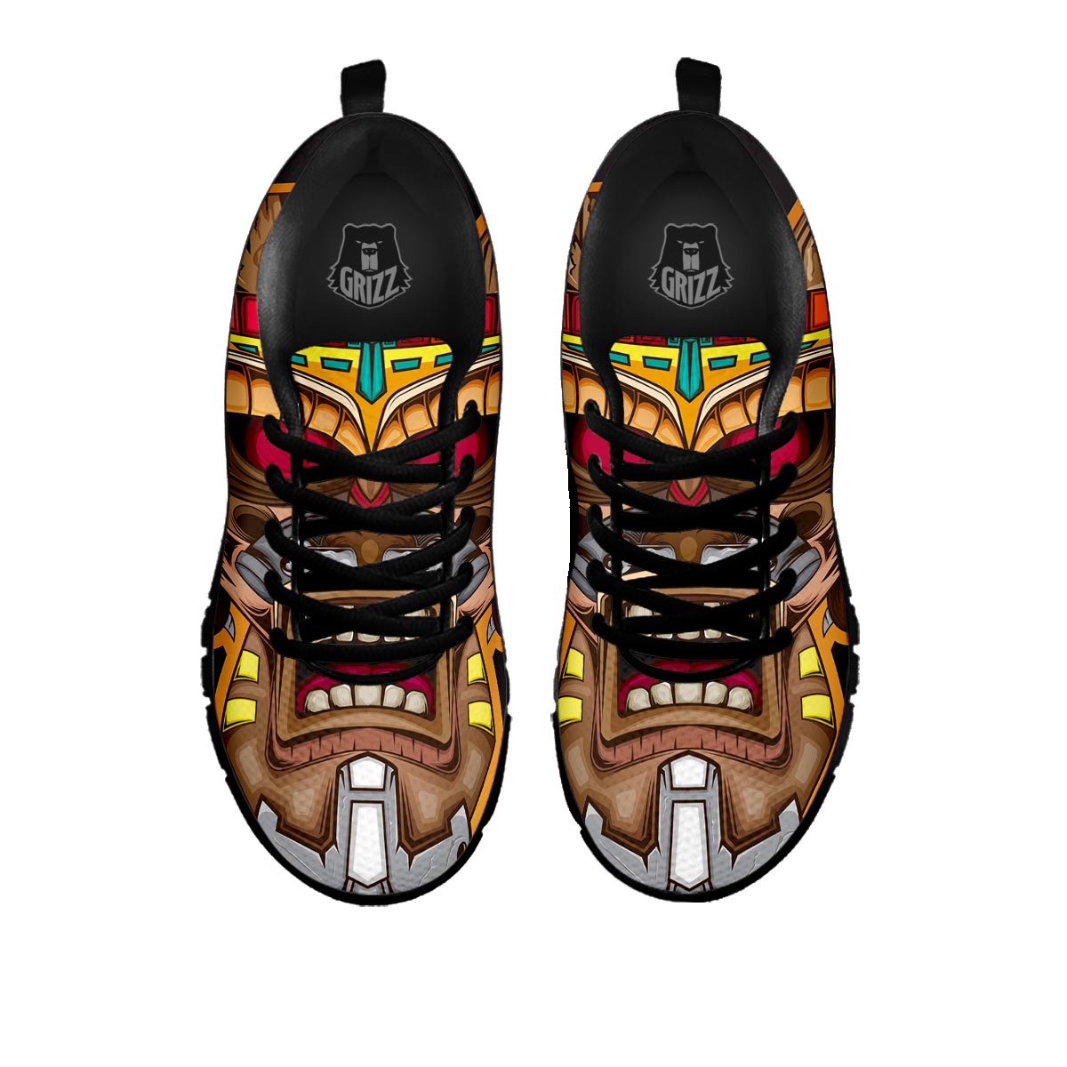 Totem Tiki Print Black Sneaker-grizzshop