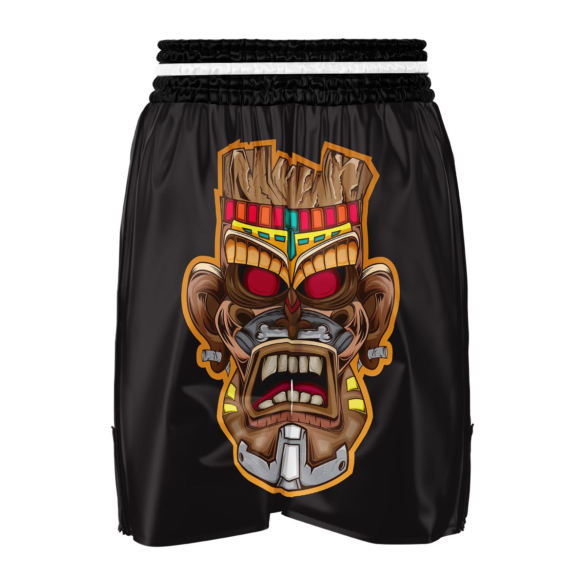 Totem Tiki Print Boxing Shorts-grizzshop