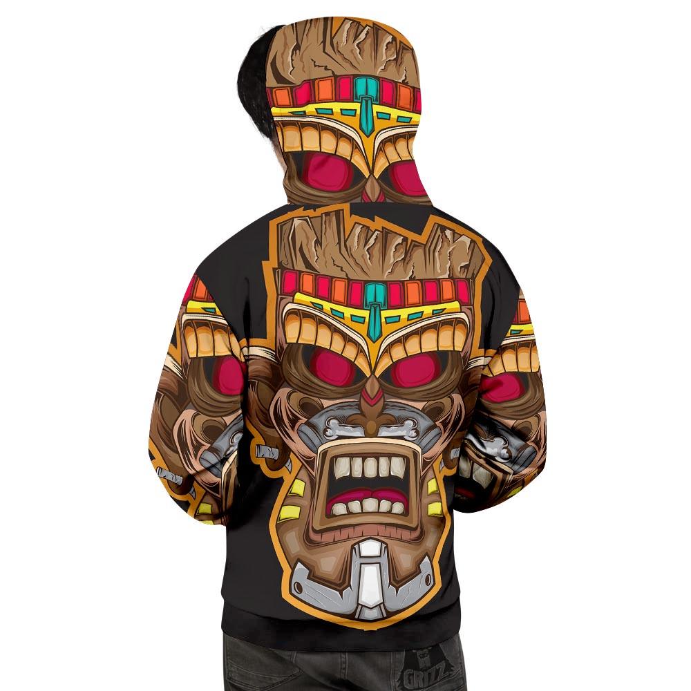 Totem Tiki Print Men's Hoodie-grizzshop