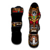 Totem Tiki Print Muay Thai Shin Guards-grizzshop