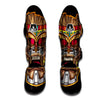 Totem Tiki Print Muay Thai Shin Guards-grizzshop