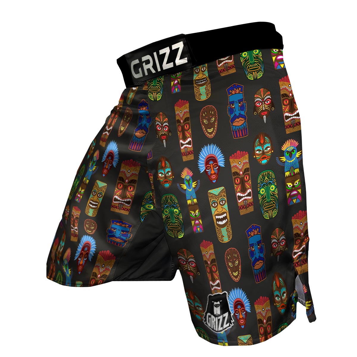 Totem Tiki Print Pattern MMA Shorts-grizzshop