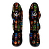 Totem Tiki Print Pattern Muay Thai Shin Guards-grizzshop