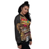 Totem Tiki Print Women's Bomber Jacket-grizzshop