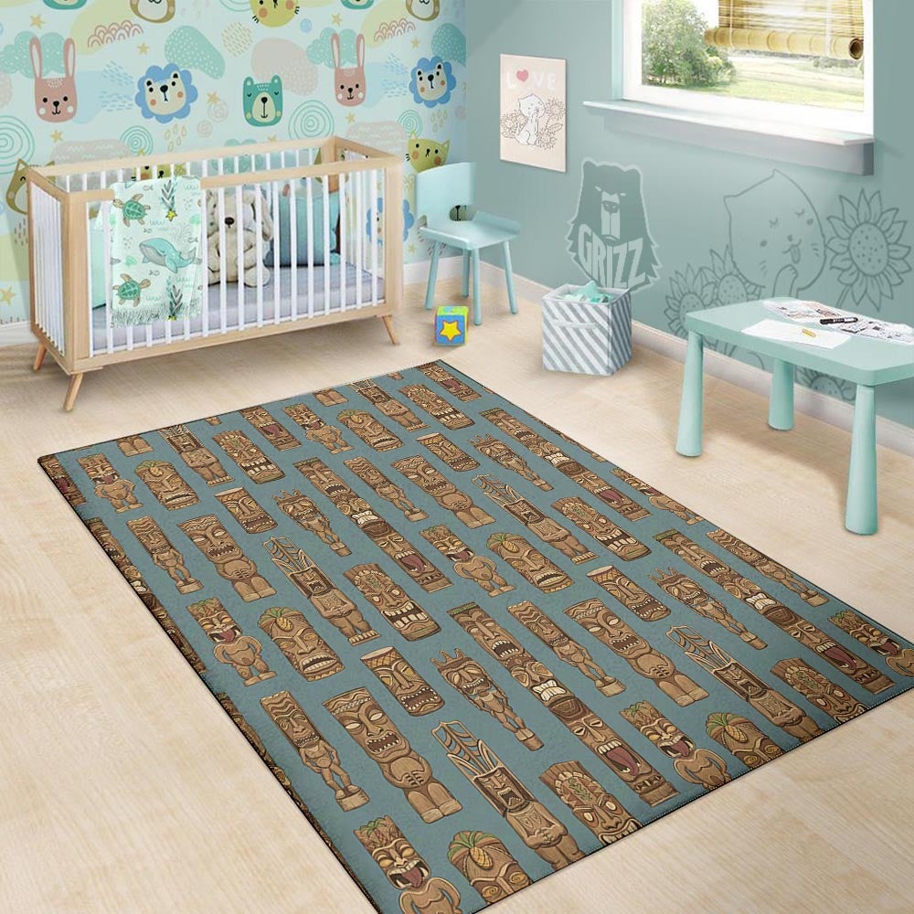 Totem Tribal Print Pattern Floor Mat-grizzshop