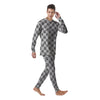 Totem White And Black Print Pattern Men's Pajamas-grizzshop