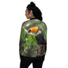 Toucan Aloha Keel-Billed Print Women's Bomber Jacket-grizzshop