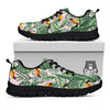 Toucan And Tropical Palm Leaf Print Black Sneaker-grizzshop