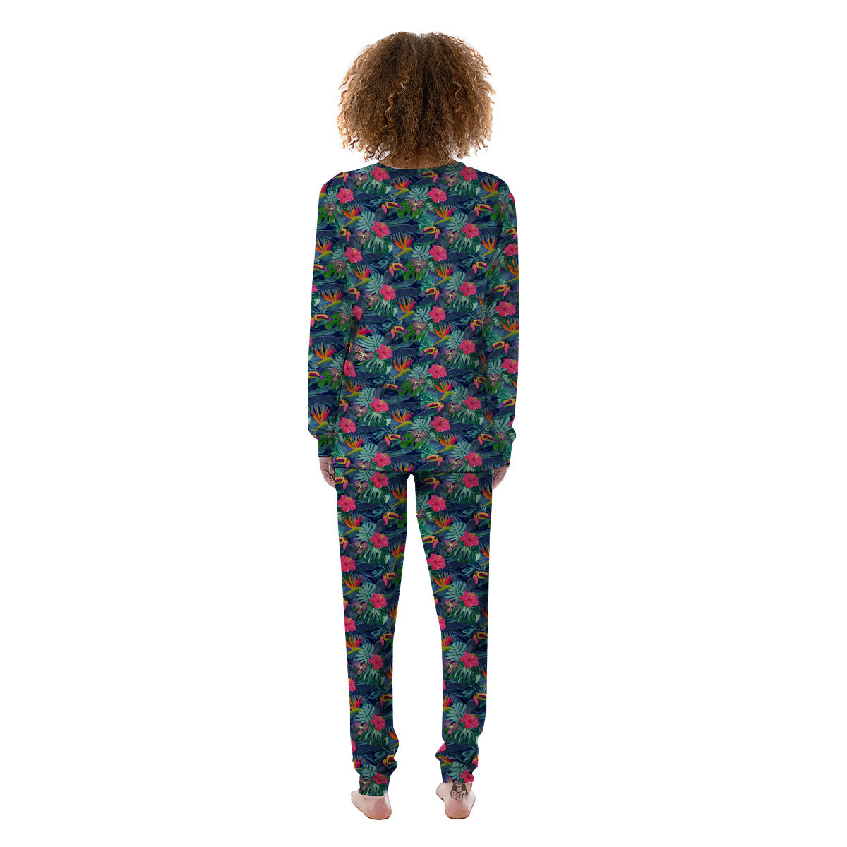 Toucan Exotic Tropical Print Pattern Women's Pajamas-grizzshop
