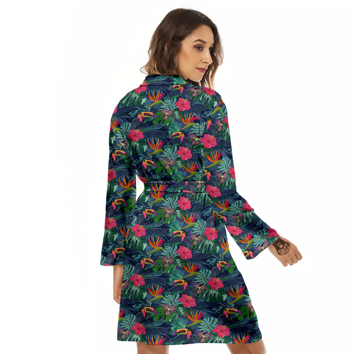 Toucan Exotic Tropical Print Pattern Women's Robe-grizzshop