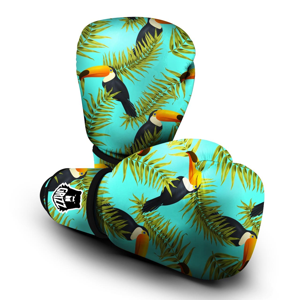 Toucan Toco Print Pattern Boxing Gloves-grizzshop