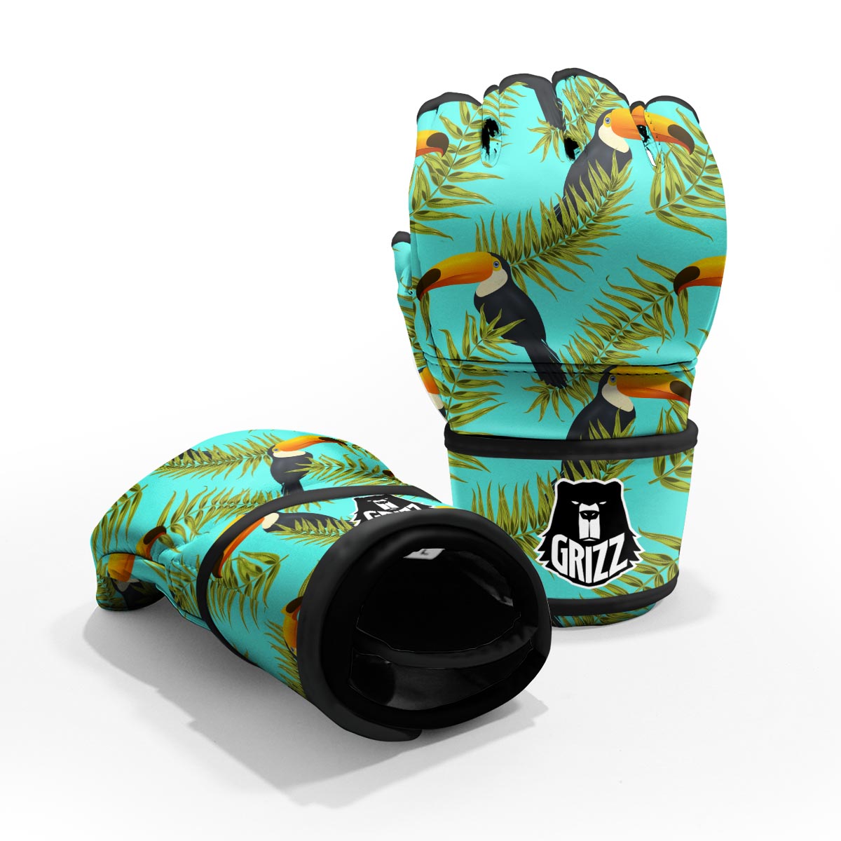 Toucan Toco Print Pattern MMA Gloves-grizzshop
