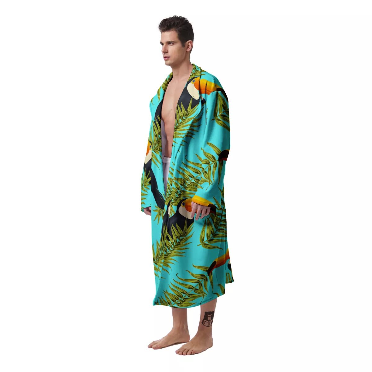 Toucan Toco Print Pattern Men's Robe-grizzshop