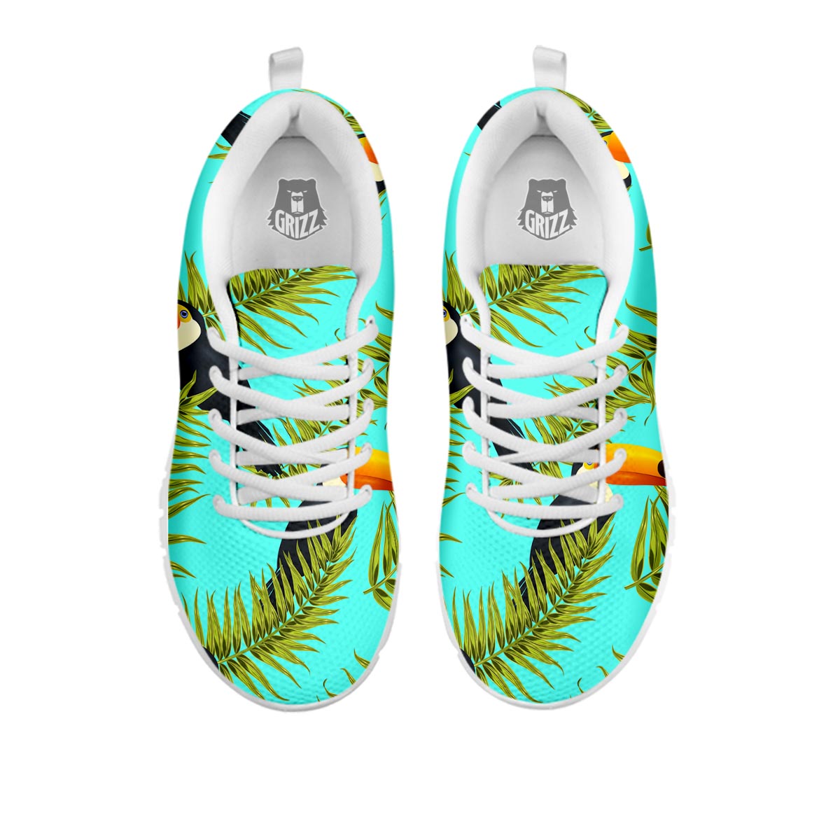 Toucan Toco Print Pattern White Sneaker-grizzshop