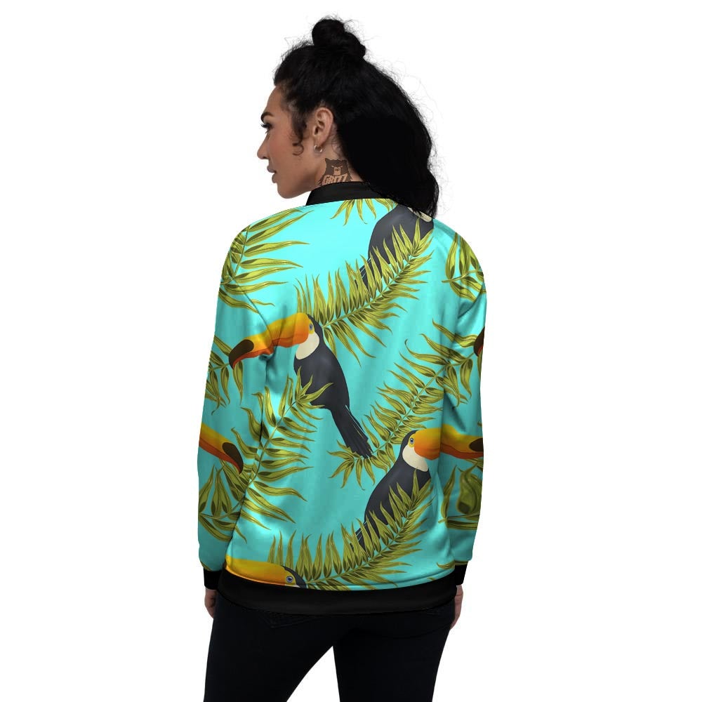 Toucan Toco Print Pattern Women's Bomber Jacket-grizzshop