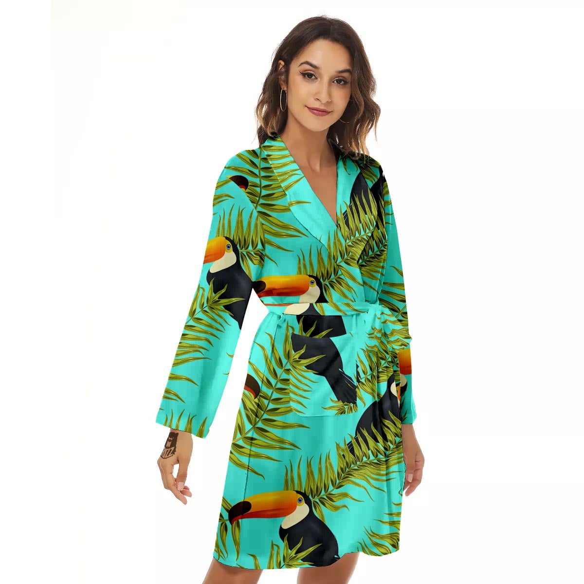 Toucan Toco Print Pattern Women's Robe-grizzshop