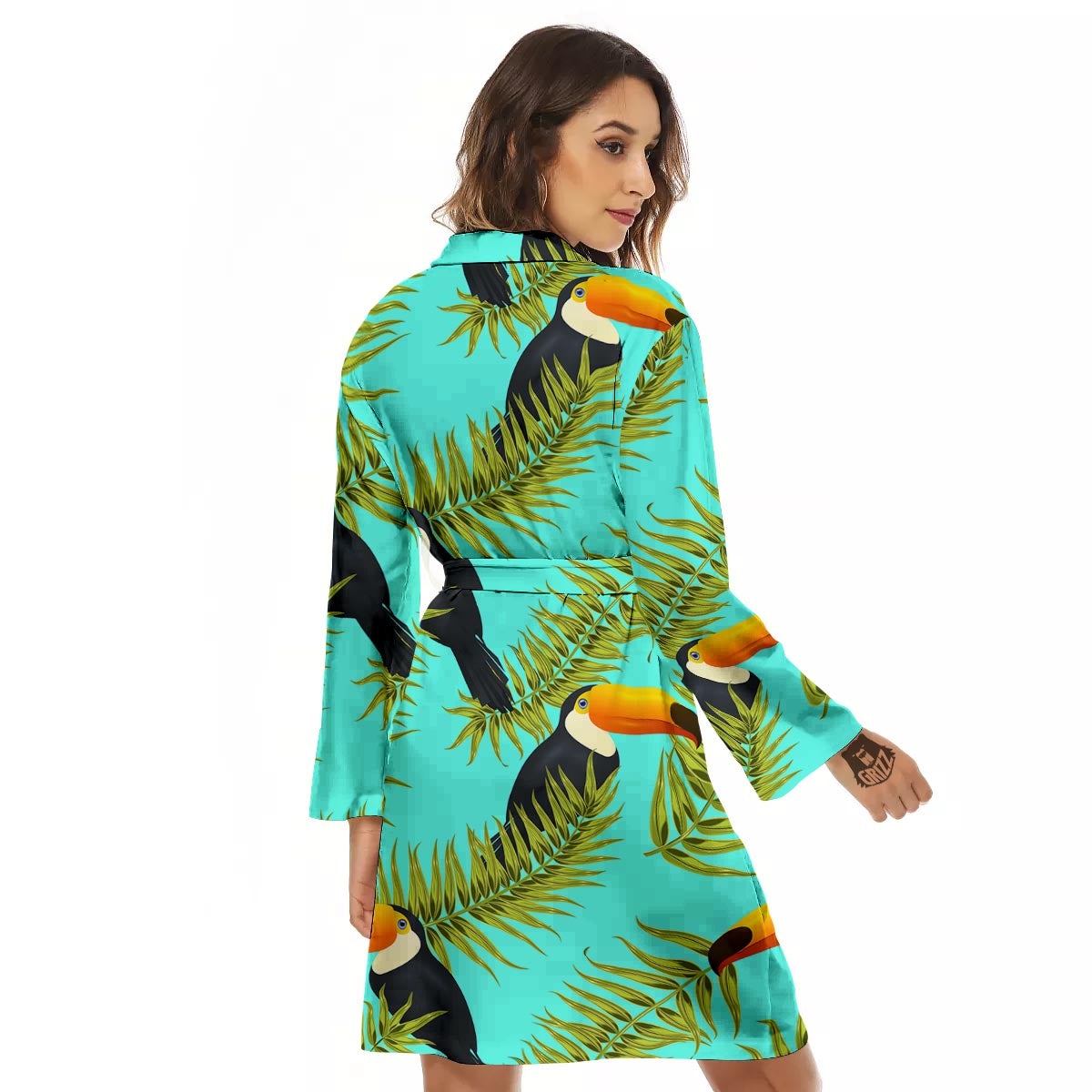 Toucan Toco Print Pattern Women's Robe-grizzshop