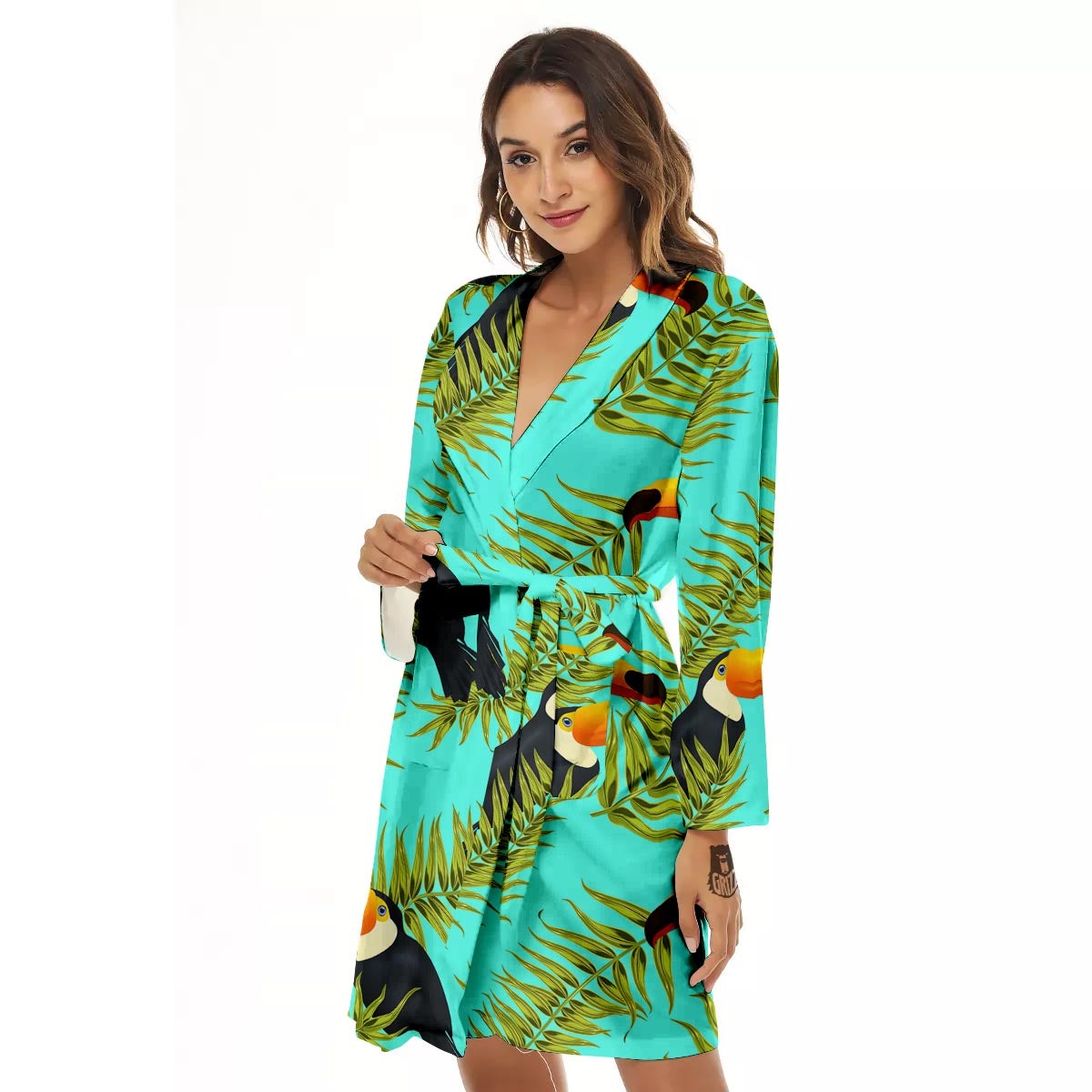 Toucan Toco Print Pattern Women's Robe-grizzshop