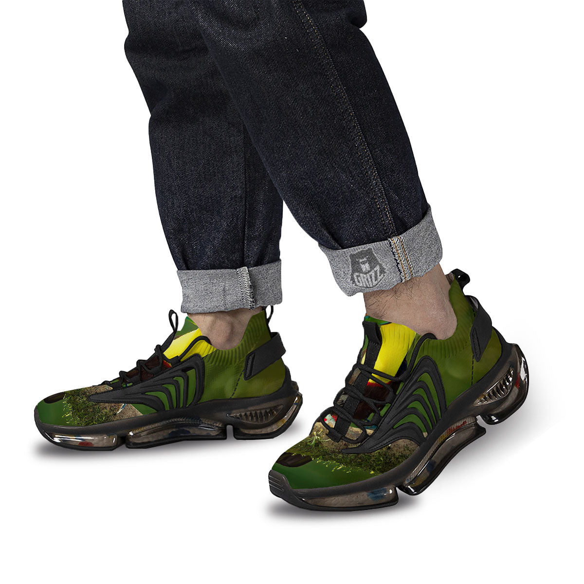 Toucan Tropical Toco Print Black Gym Shoes-grizzshop