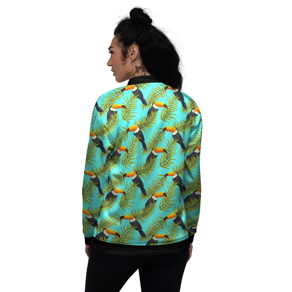 Toucan Tropical Toco Print Pattern Women's Bomber Jacket-grizzshop