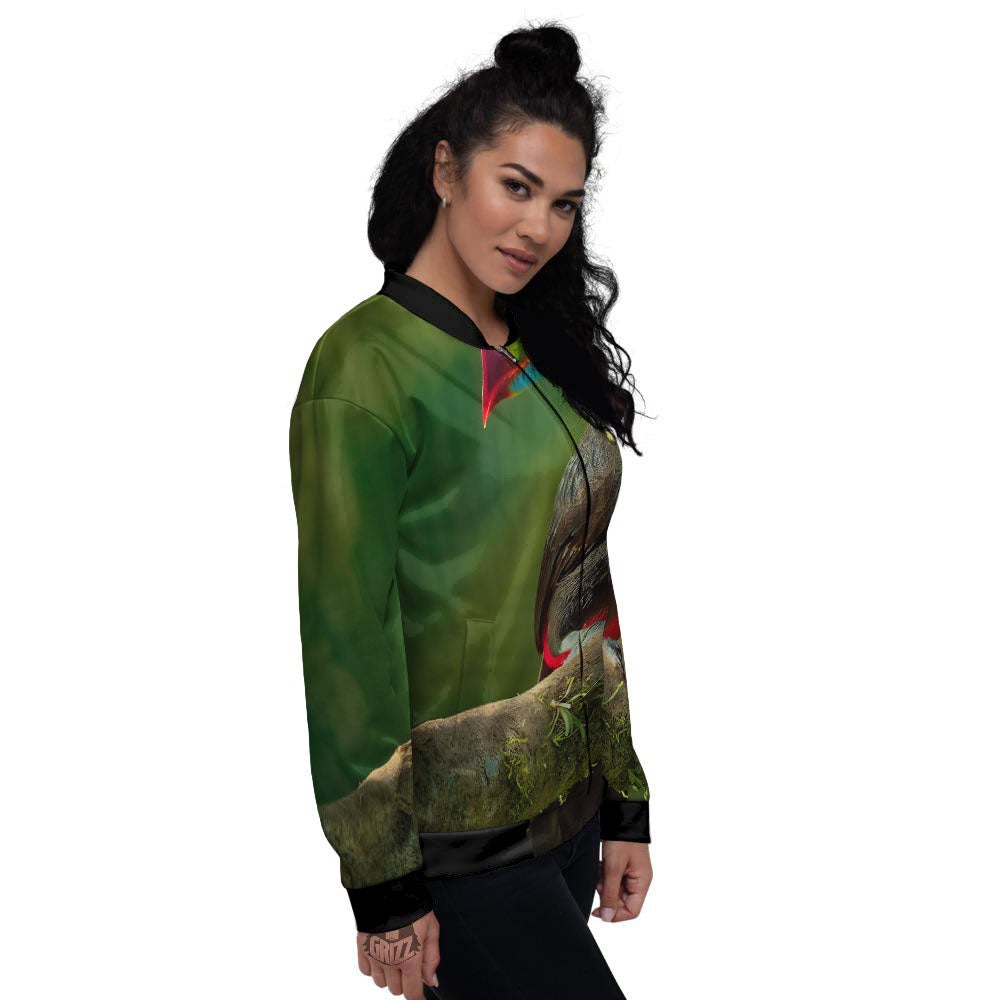 Toucan Tropical Toco Print Women's Bomber Jacket-grizzshop