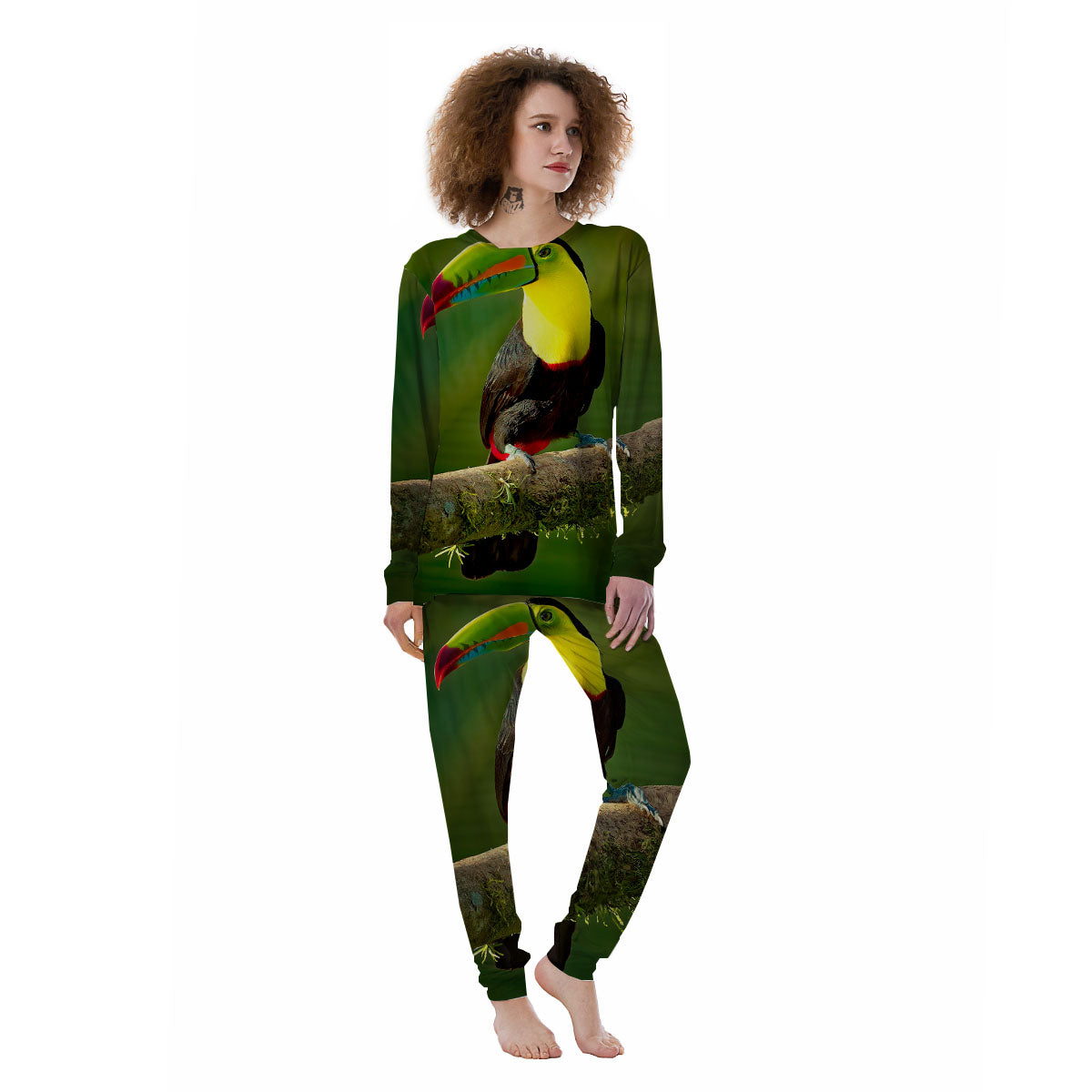 Toucan Tropical Toco Print Women's Pajamas-grizzshop