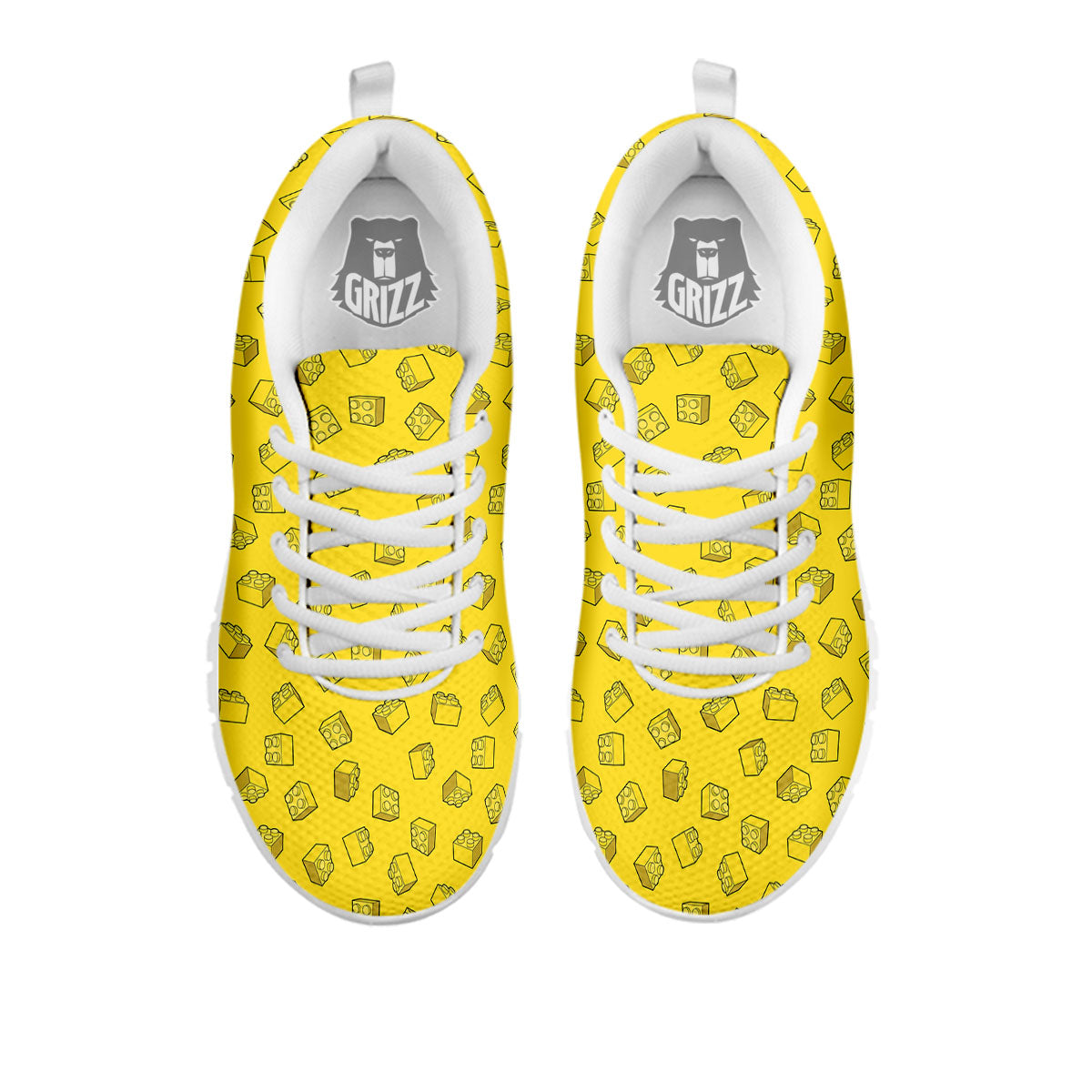 Toy Building Blocks Print Pattern White Sneaker-grizzshop