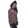 Traditional Japanese Print Pattern Women's Bomber Jacket-grizzshop