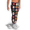 Traditional Korean Masks Print Pattern Men's Leggings-grizzshop