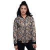 Traditional Oriental Paisley Print Pattern Women's Bomber Jacket-grizzshop