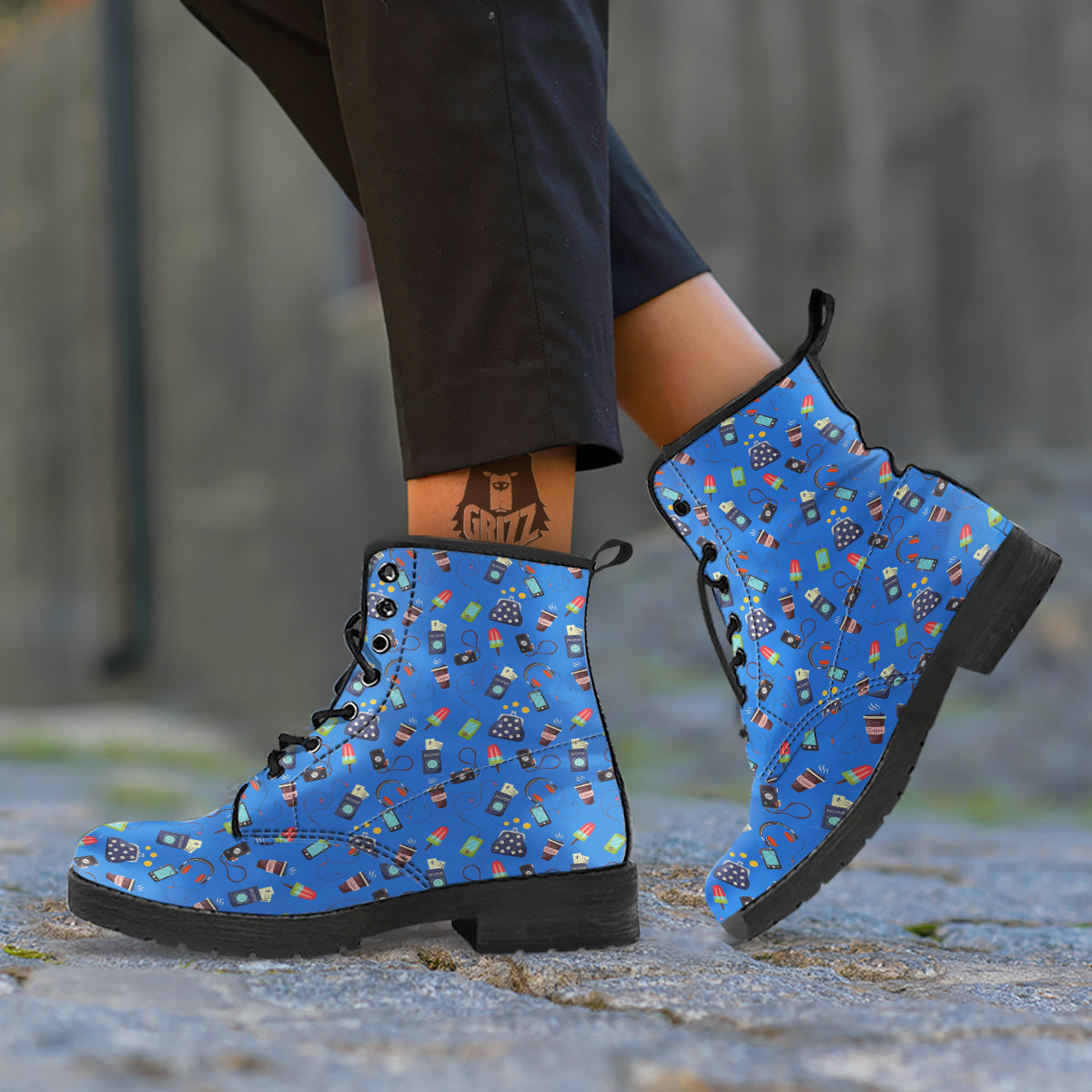 Travel Gear Vacation Print Pattern Leather Boots-grizzshop