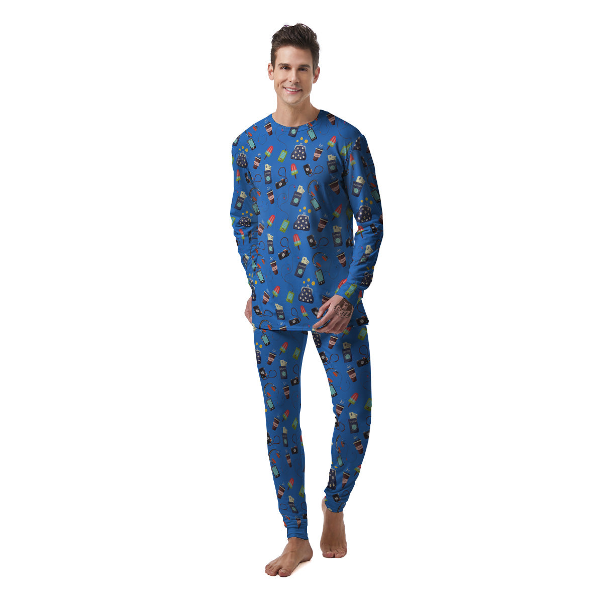 Travel Gear Vacation Print Pattern Men's Pajamas-grizzshop